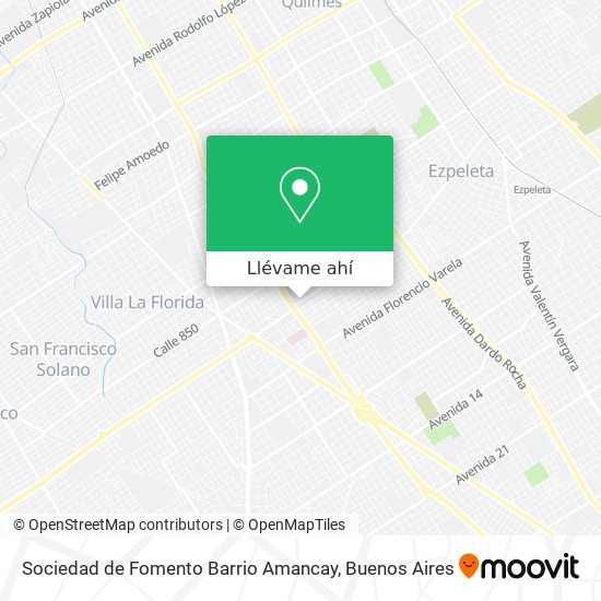 Mapa de Sociedad de Fomento Barrio Amancay