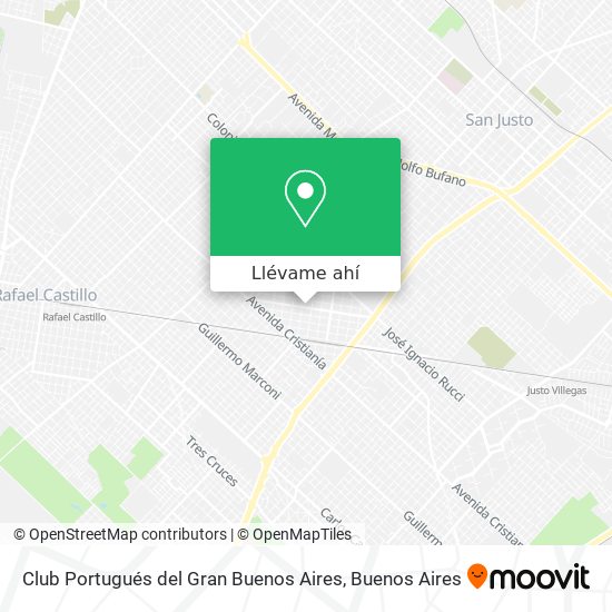Mapa de Club Portugués del Gran Buenos Aires