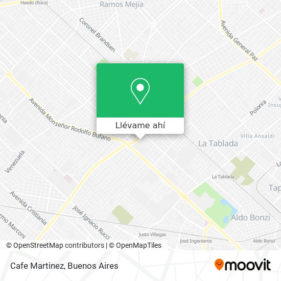 Mapa de Cafe Martinez