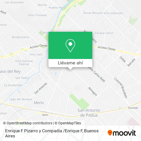 Mapa de Enrique F Pizarro y Compadia /Enrique F
