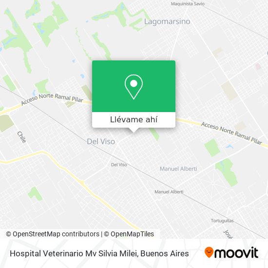 Mapa de Hospital Veterinario Mv Silvia Milei