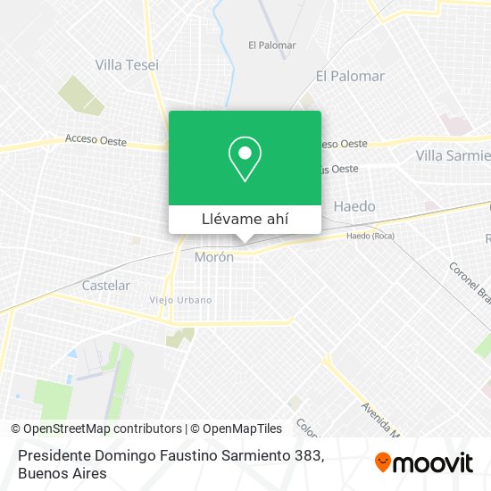 Mapa de Presidente Domingo Faustino Sarmiento 383