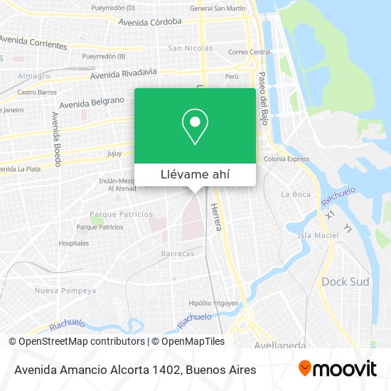 Mapa de Avenida Amancio Alcorta 1402