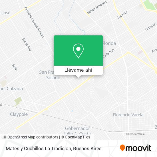 Mapa de Mates y Cuchillos La Tradición