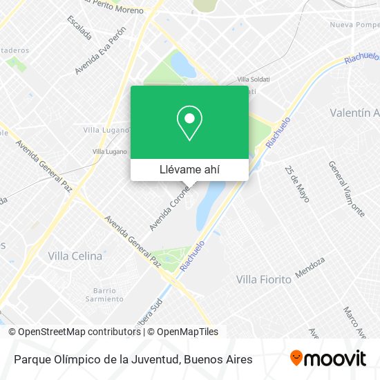 Mapa de Parque Olímpico de la Juventud