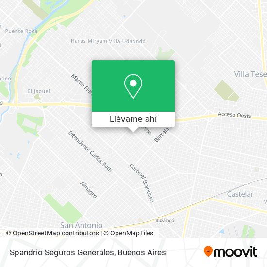 Mapa de Spandrio Seguros Generales