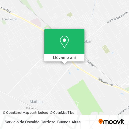 Mapa de Servicio de Osvaldo Cardozo