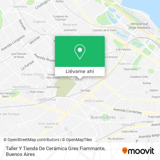 Mapa de Taller Y Tienda De Cerámica Gres Fiammante