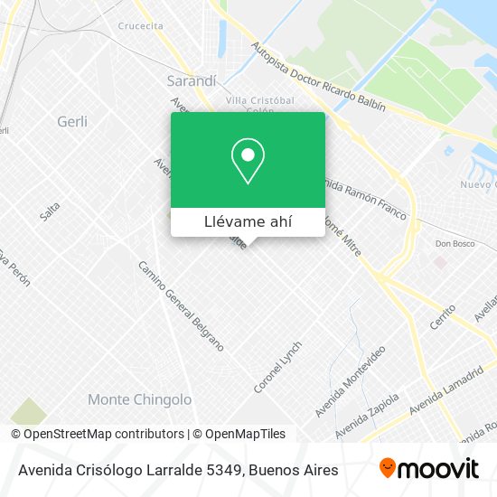 Mapa de Avenida Crisólogo Larralde 5349