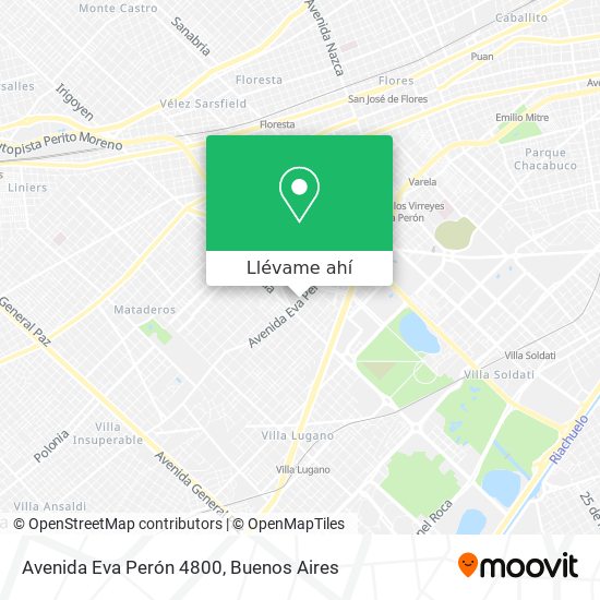 Mapa de Avenida Eva Perón 4800