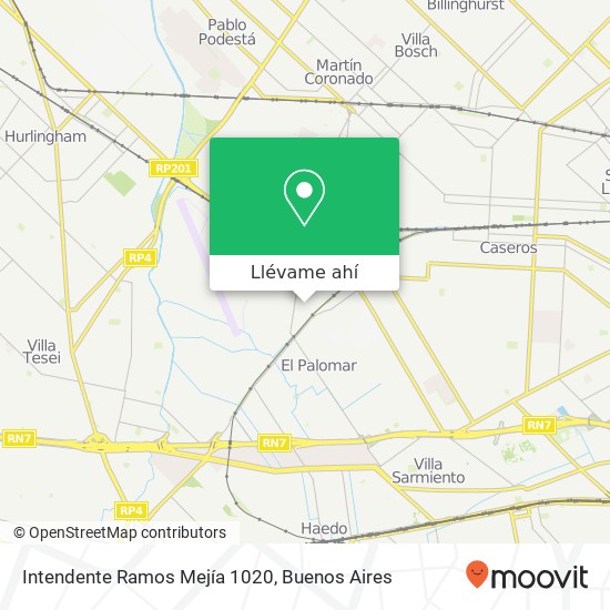 Mapa de Intendente Ramos Mejía 1020