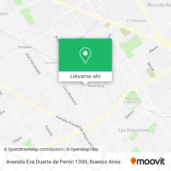 Mapa de Avenida Eva Duarte de Perón 1300