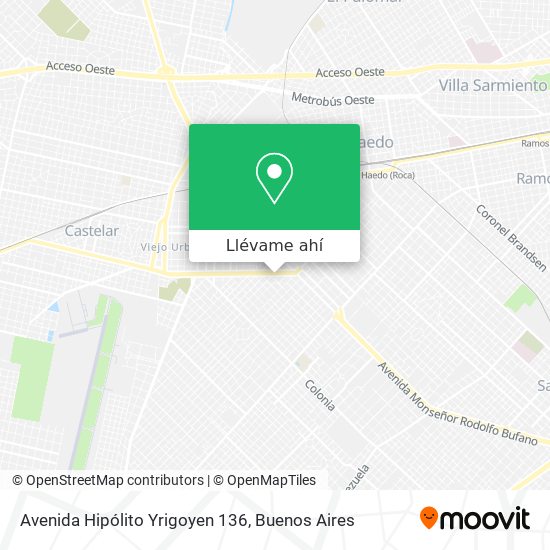 Mapa de Avenida Hipólito Yrigoyen 136