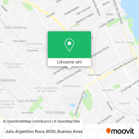 Mapa de Julio Argentino Roca 4000