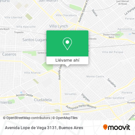 Mapa de Avenida Lope de Vega 3131