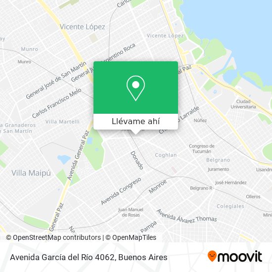 Mapa de Avenida García del Río 4062
