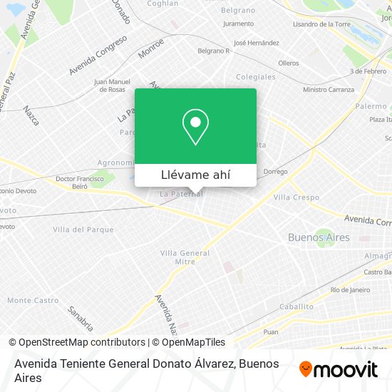 Mapa de Avenida Teniente General Donato Álvarez