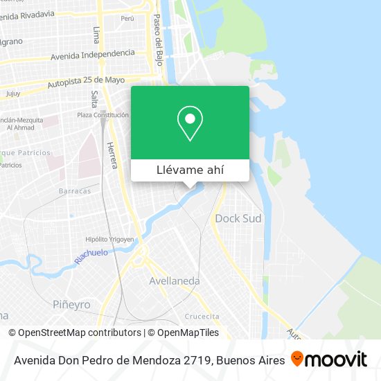 Mapa de Avenida Don Pedro de Mendoza 2719