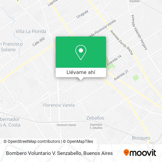 Mapa de Bombero Voluntario V. Senzabello