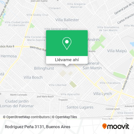 Mapa de Rodríguez Peña 3131
