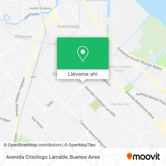 Mapa de Avenida Crisólogo Larralde