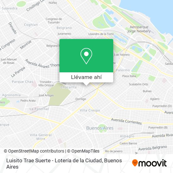 Mapa de Luisito Trae Suerte - Lotería de la Ciudad