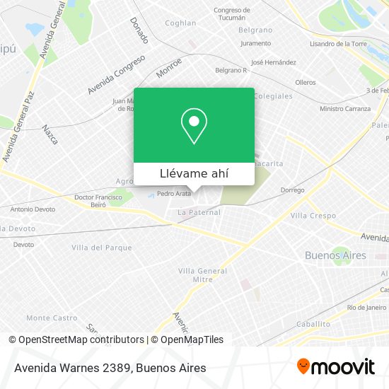 Mapa de Avenida Warnes 2389