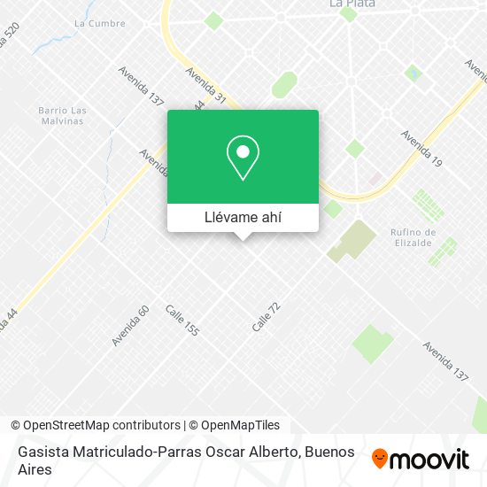 Mapa de Gasista Matriculado-Parras Oscar Alberto