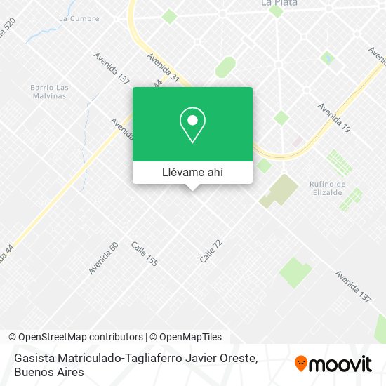 Mapa de Gasista Matriculado-Tagliaferro Javier Oreste