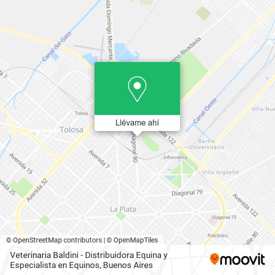 Mapa de Veterinaria Baldini - Distribuidora Equina y Especialista en Equinos