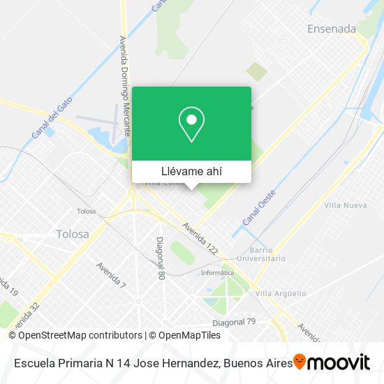 Mapa de Escuela Primaria N 14 Jose Hernandez