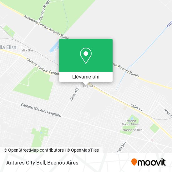 Mapa de Antares City Bell