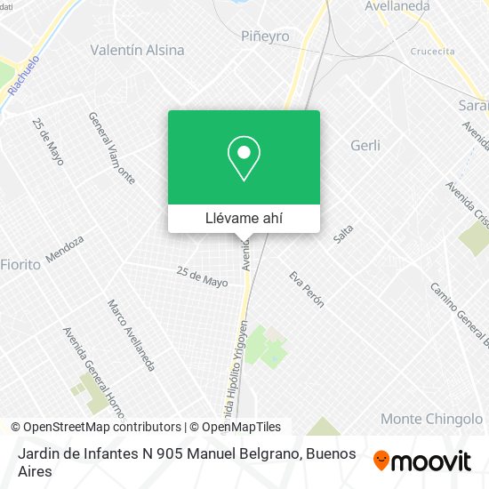 Mapa de Jardin de Infantes N 905 Manuel Belgrano