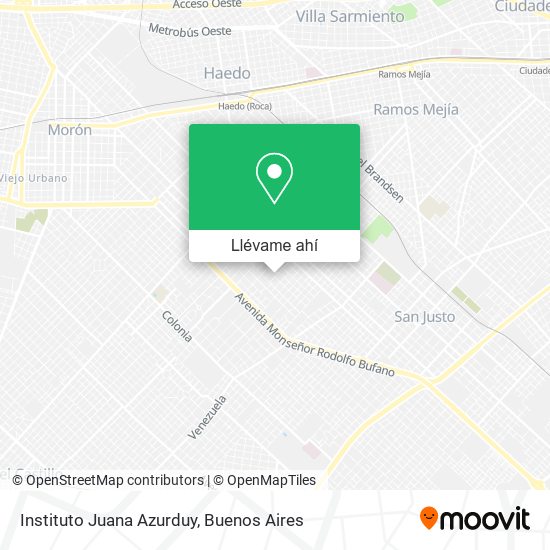 Mapa de Instituto Juana Azurduy