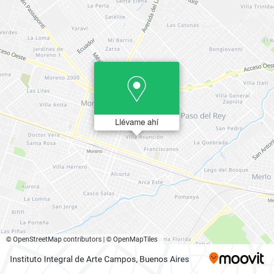 Mapa de Instituto Integral de Arte Campos