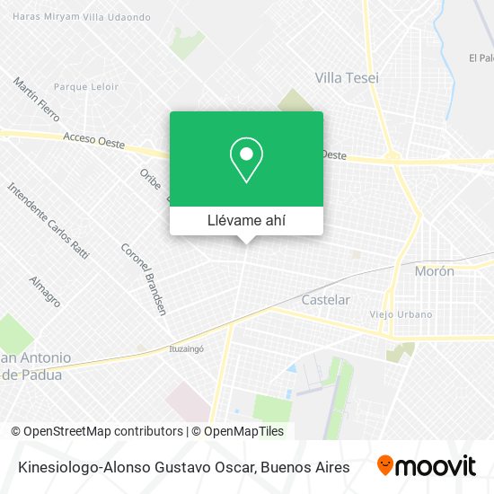 Mapa de Kinesiologo-Alonso Gustavo Oscar