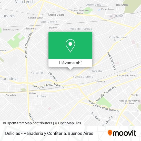 Mapa de Delicias - Panaderia y Confiteria