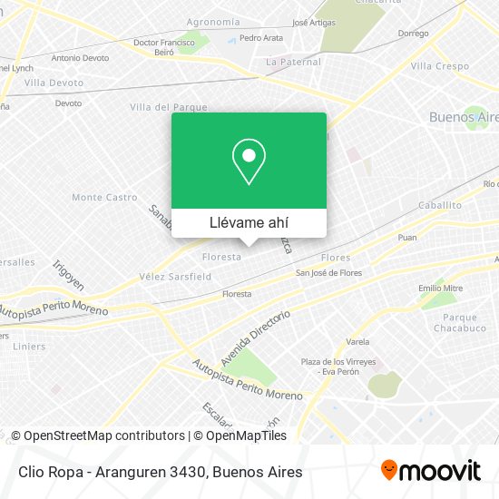 Mapa de Clio Ropa - Aranguren 3430