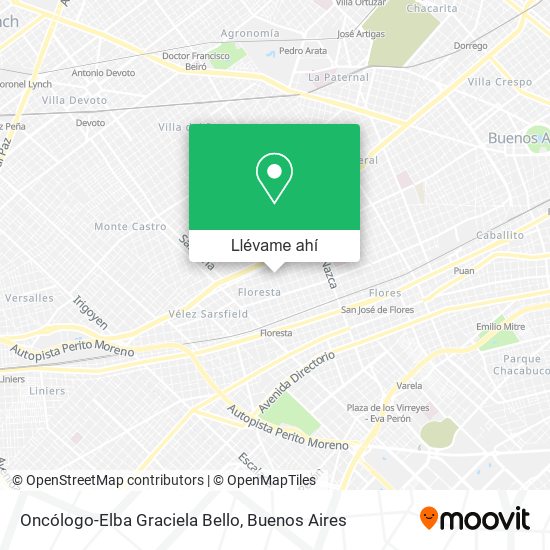 Mapa de Oncólogo-Elba Graciela Bello