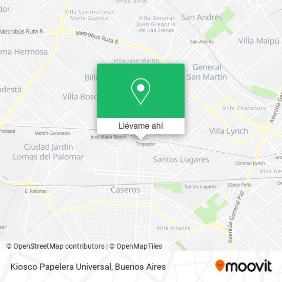 Mapa de Kiosco Papelera Universal