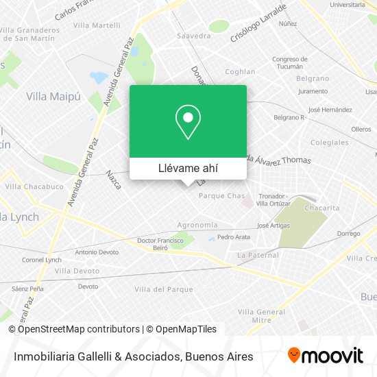 Mapa de Inmobiliaria Gallelli & Asociados