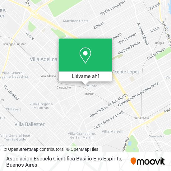 Mapa de Asociacion Escuela Cientifica Basilio Ens Espiritu