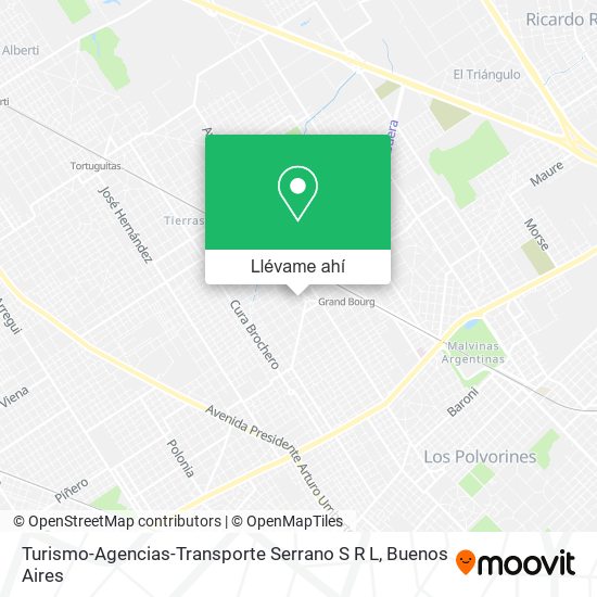 Mapa de Turismo-Agencias-Transporte Serrano S R L
