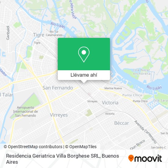 Mapa de Residencia Geriatrica Villa Borghese SRL