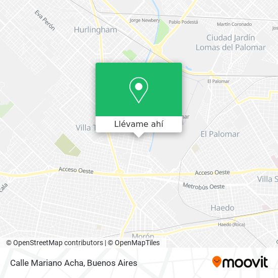 Mapa de Calle Mariano Acha