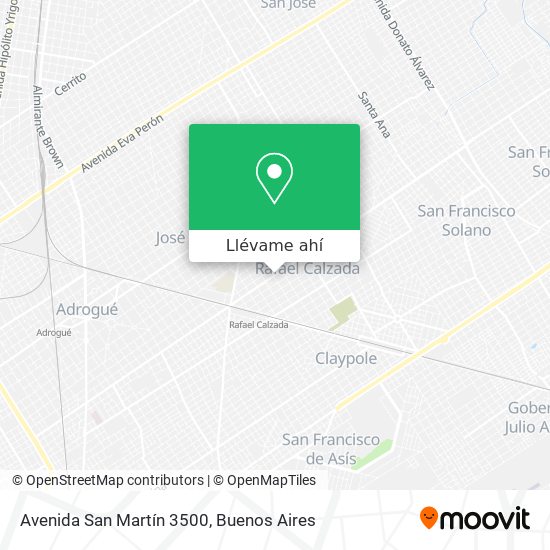 Mapa de Avenida San Martín 3500