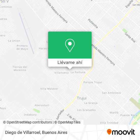 Mapa de Diego de Villarroel