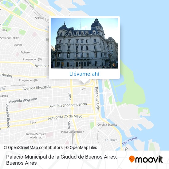 Mapa de Palacio Municipal de la Ciudad de Buenos Aires