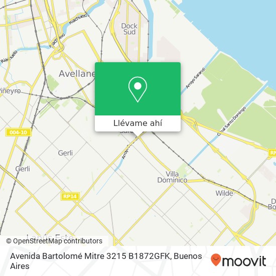 Mapa de Avenida Bartolomé Mitre 3215 B1872GFK