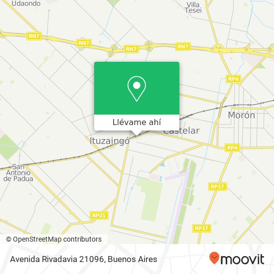 Mapa de Avenida Rivadavia 21096